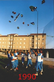 1990 Squadra "Scatolificio Gabo" festegga la promozione in serie C1 ad Alessandria