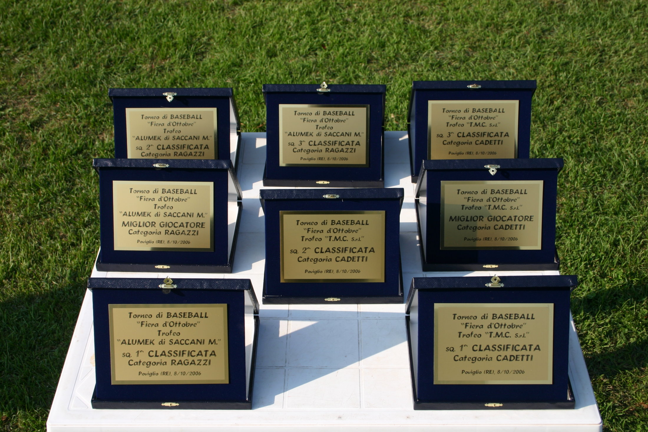 Trofei per premiazioni Torneo Fiera d'Ottobre 2006