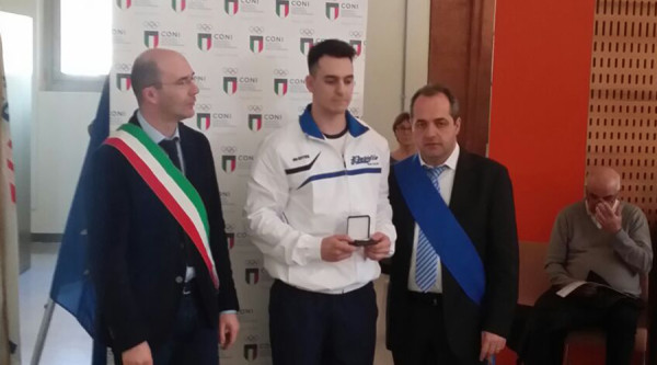 Il nostro campione d'Europa, Matteo Friggeri, premiato al Coni